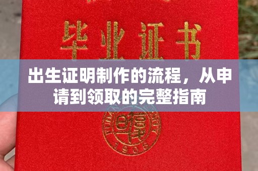 平坝出生证明制作的流程，从申请到领取的完整指南